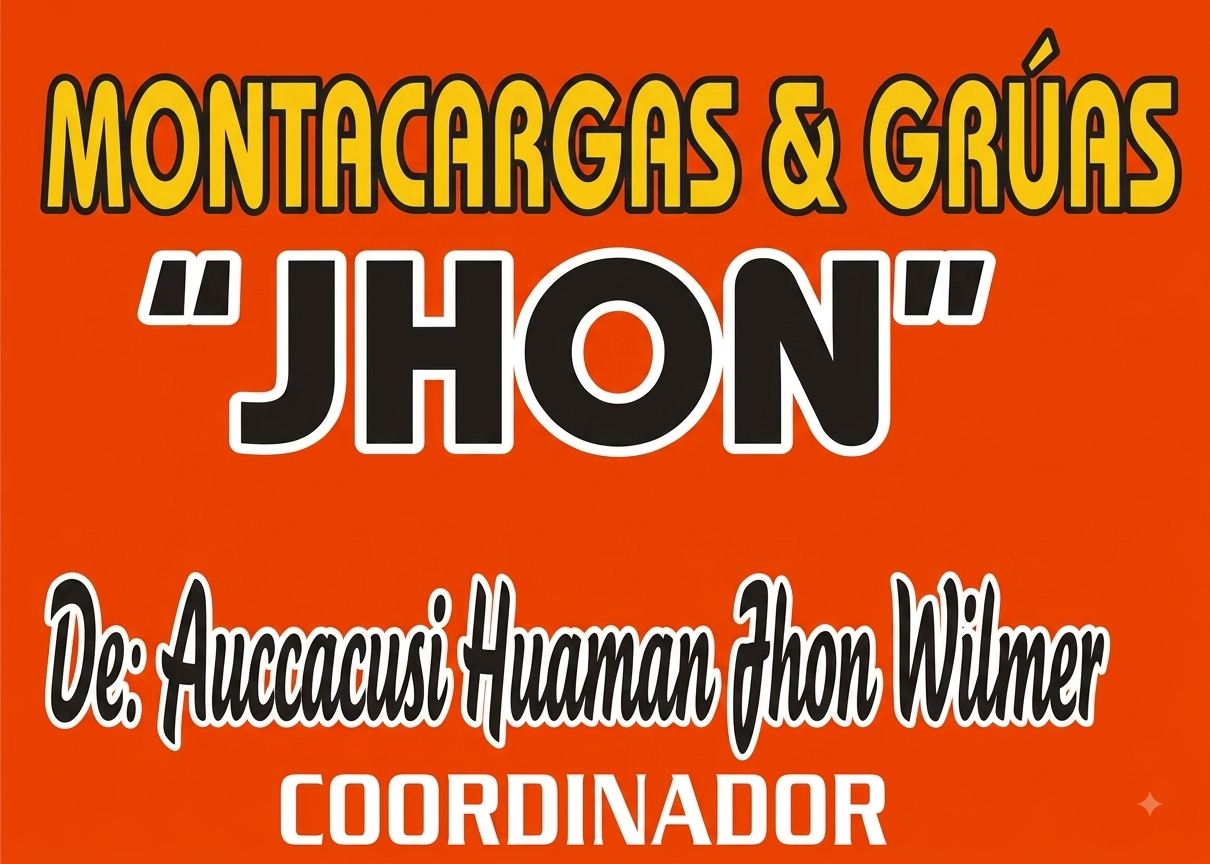 Montacargas y Grúas Jhon EIRL