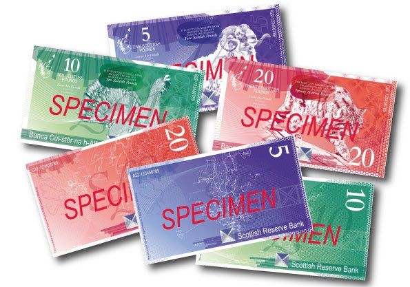 Bank notes Colourful specimen bank notes