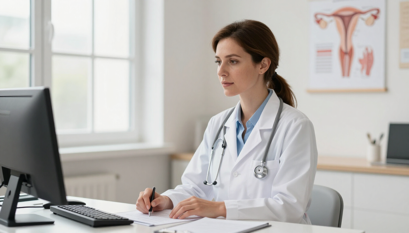 Consulta médica sobre salud íntima femenina