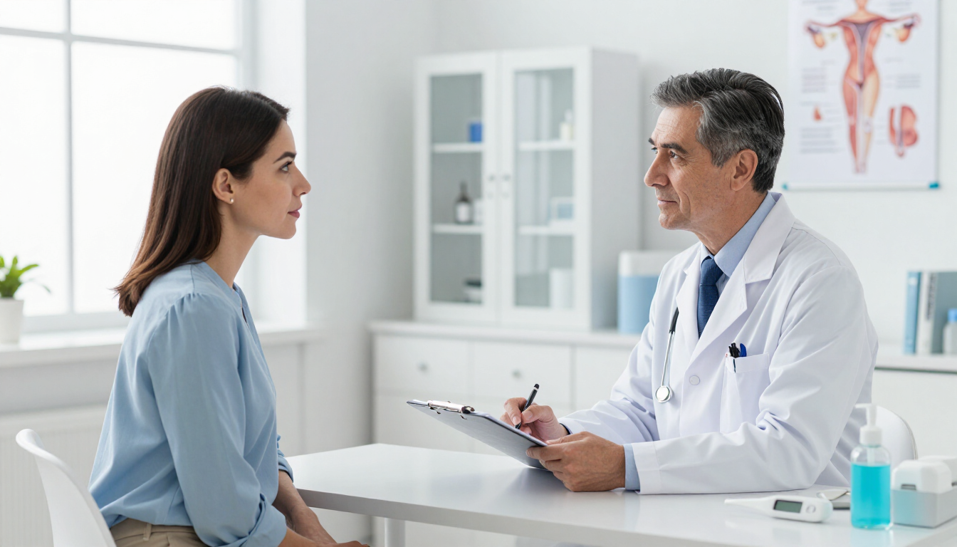 Consulta ginecológica preventiva en clínica