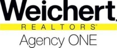 Weichert Realtors Agency ONE logo: black text over a yellow horizontal rectangle.