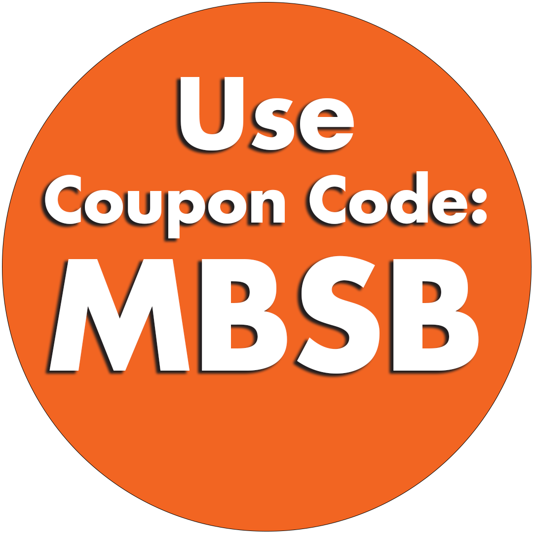 Orange circle with white text: