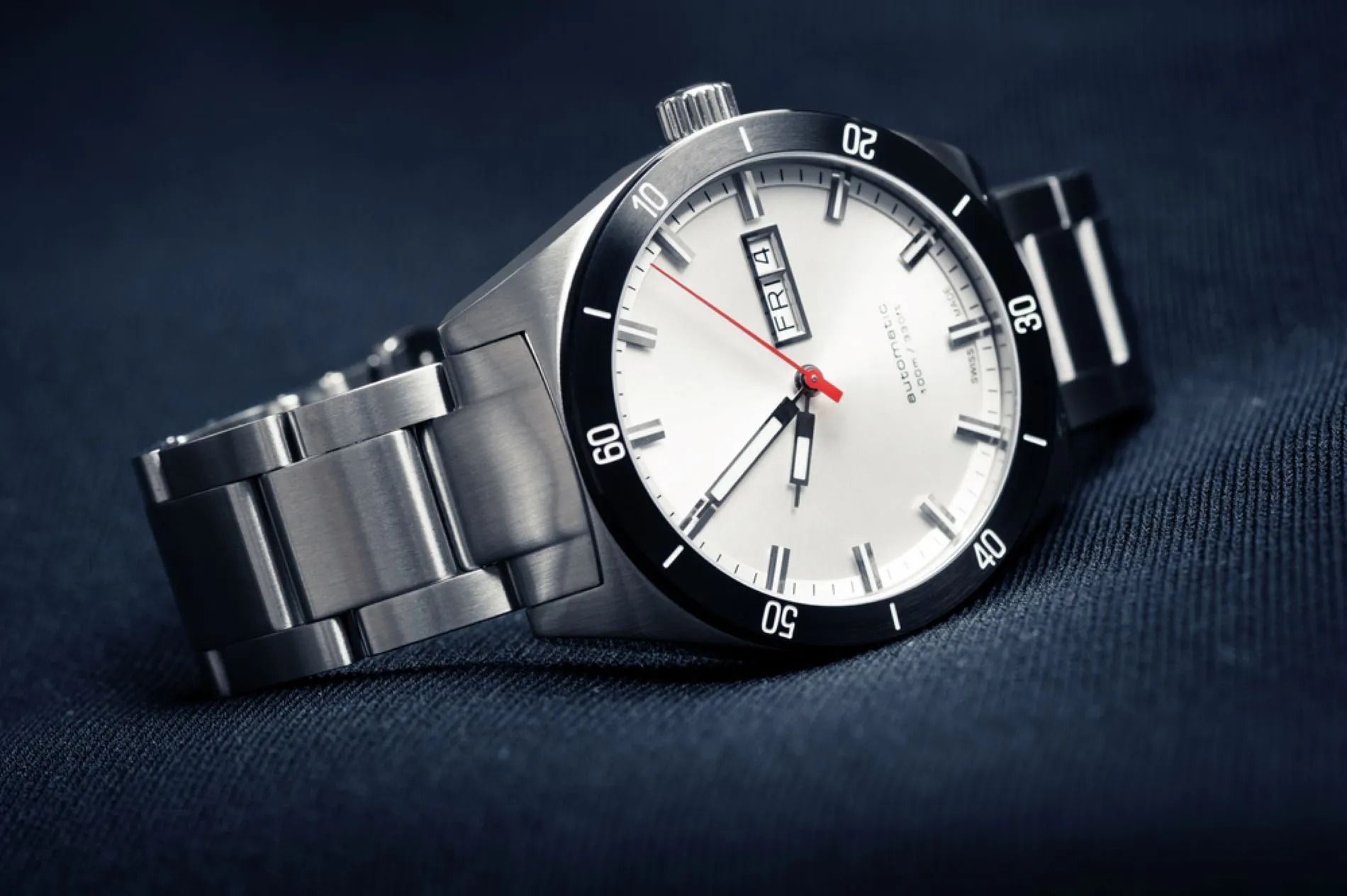 Silver Wristwatch With a White Face — Coastal Clocks & Watches in Buddina, QLD