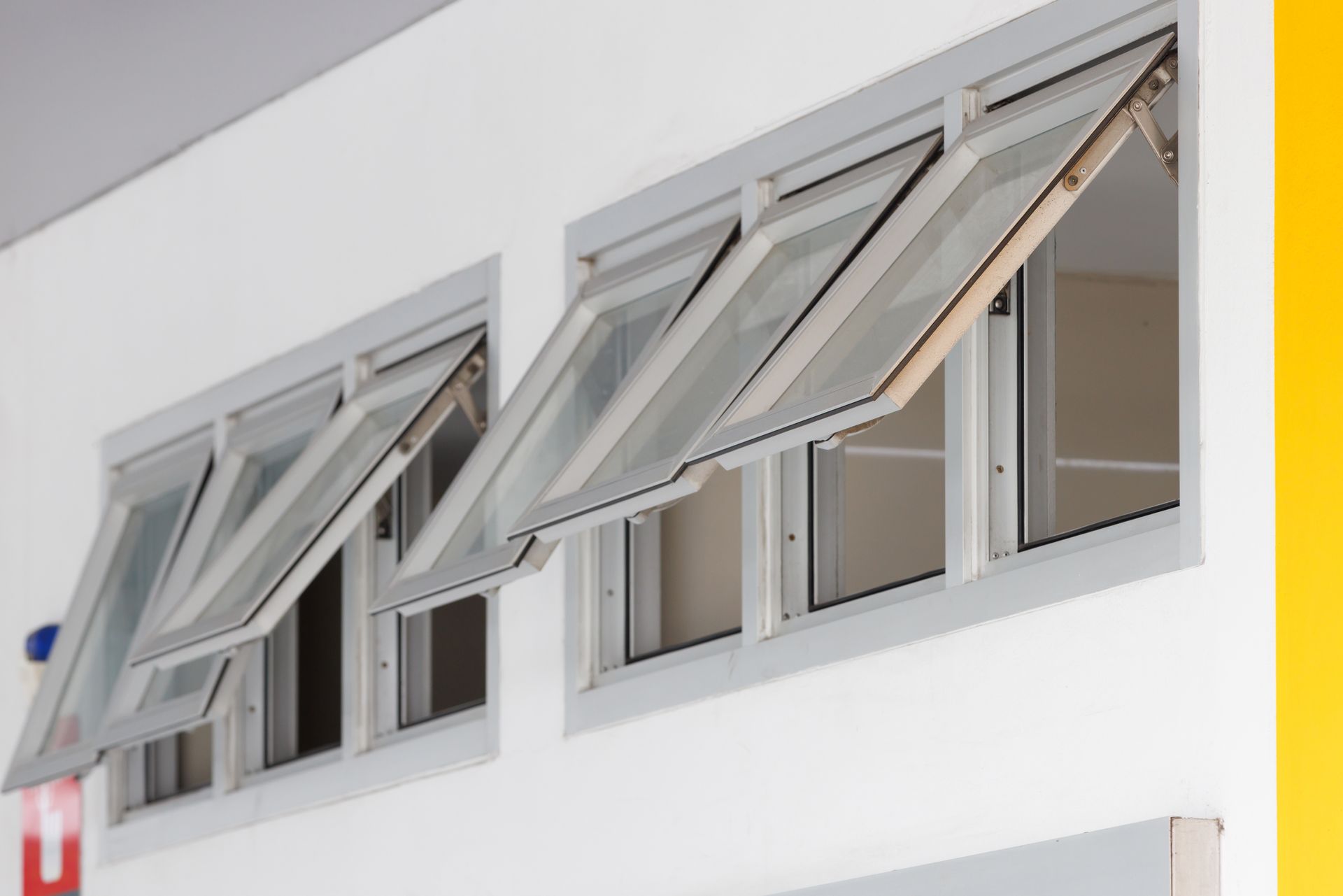 Three White Windows With Glass Panes — Long Jetty Glass in The Entrance, NSW
