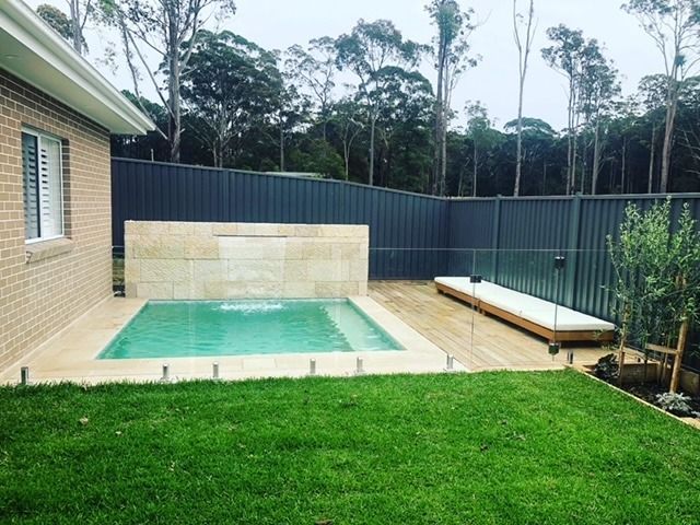 Backyard With Small Pool — Long Jetty Glass in The Entrance, NSW