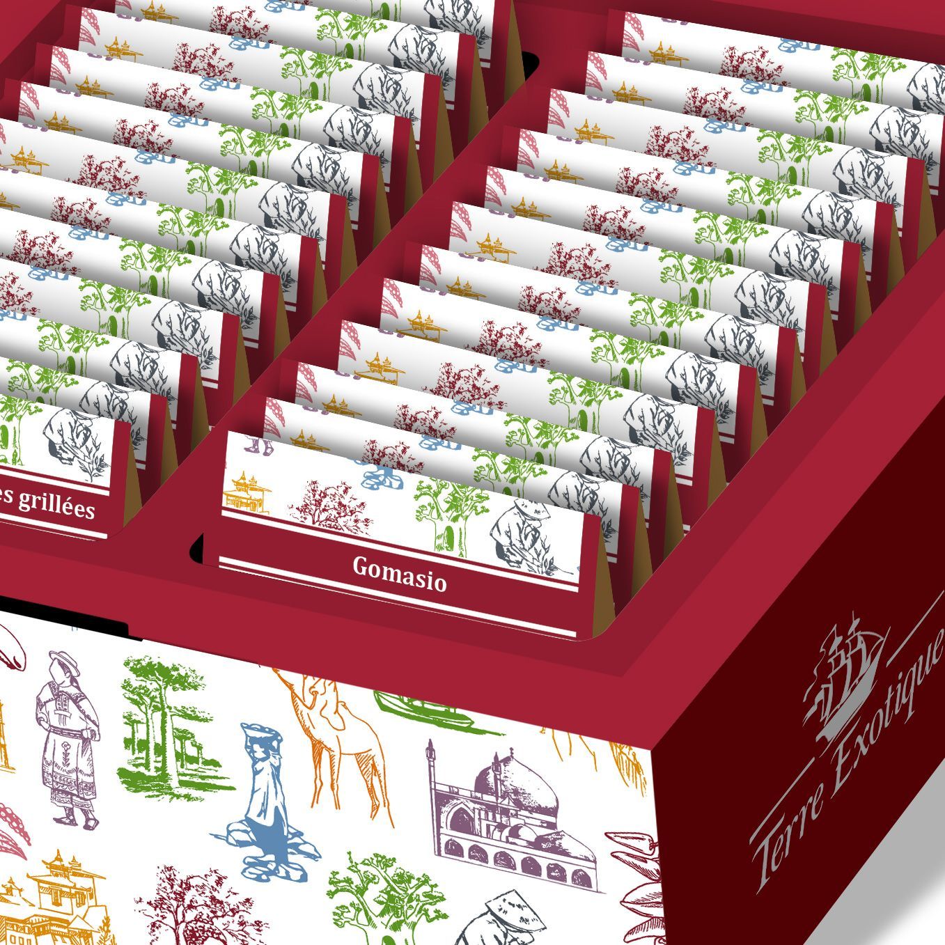 Coffret calendrier de l'avant fermé Terre exotique