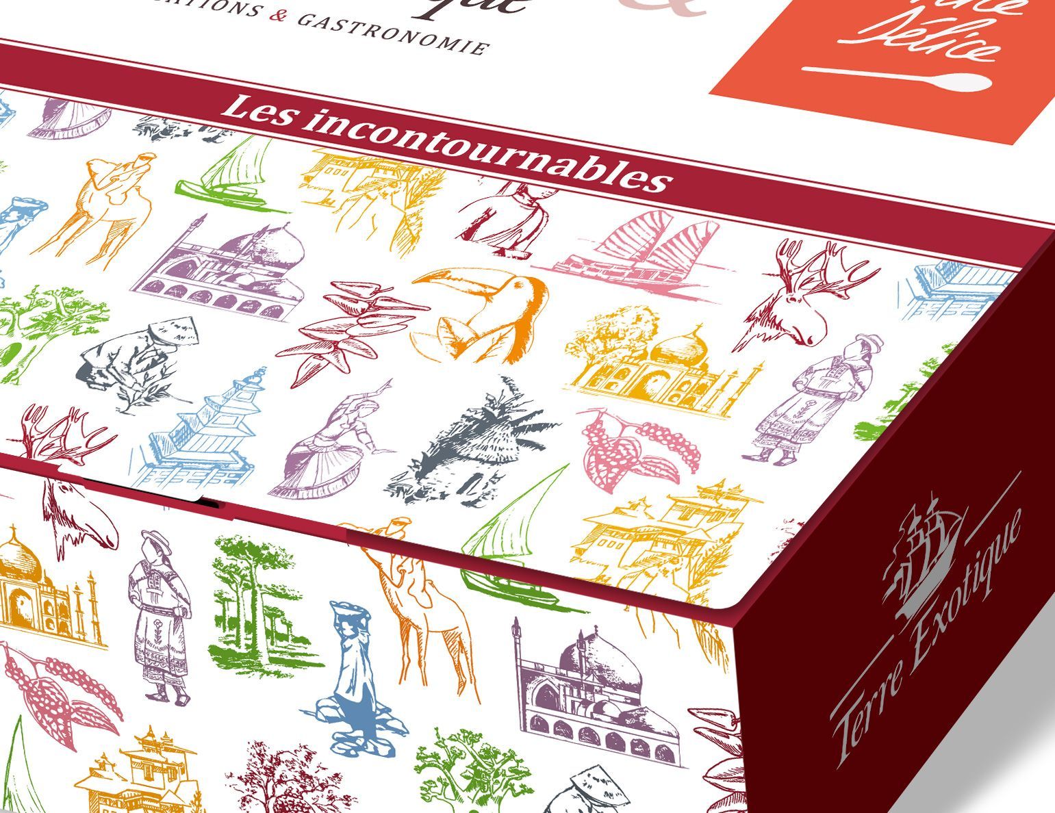Coffret calendrier de l'avant fermé Terre exotique