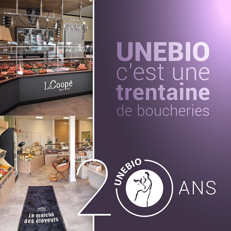 Poster UNEBIO une trentaine de boucherie