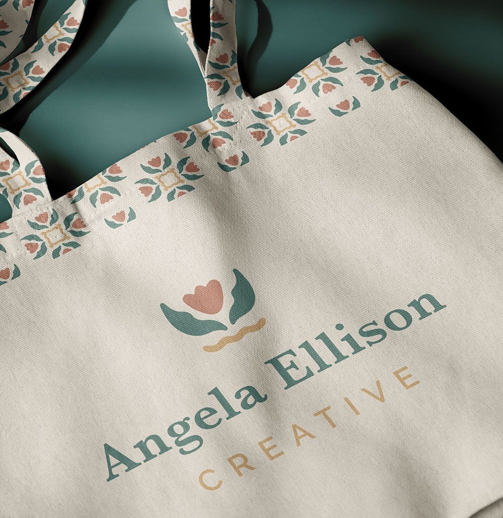 cotton canvas tote bag displaying new primary logo for sustainable small business in portland