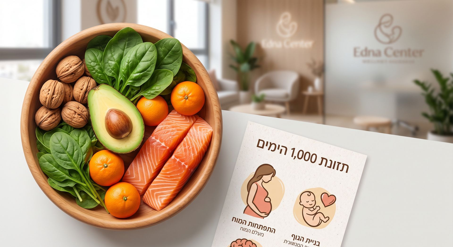 תזונת 1000 הימים – השפעת התזונה בהריון על בריאות התינוק, מרכז עדנה