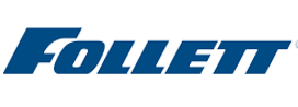Follett logo in blue italic lettering on a white background