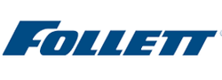 Follett logo in blue italic lettering on a white background