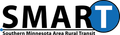 SMART logo for Southern Minnesota Area Rural Transit in black and blue text