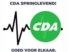 A cda logo with a heartbeat in a green circle