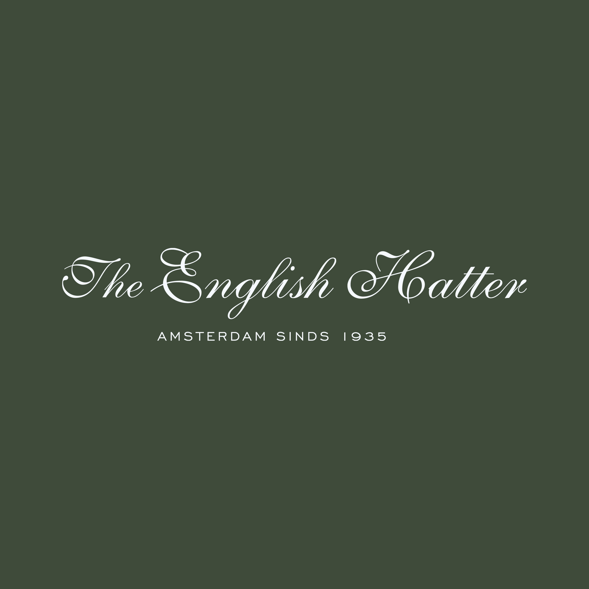 A green background with the words the english hatter on it