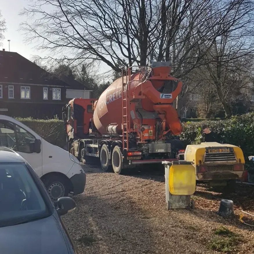 One of our screed delivery trucks attending a job in London