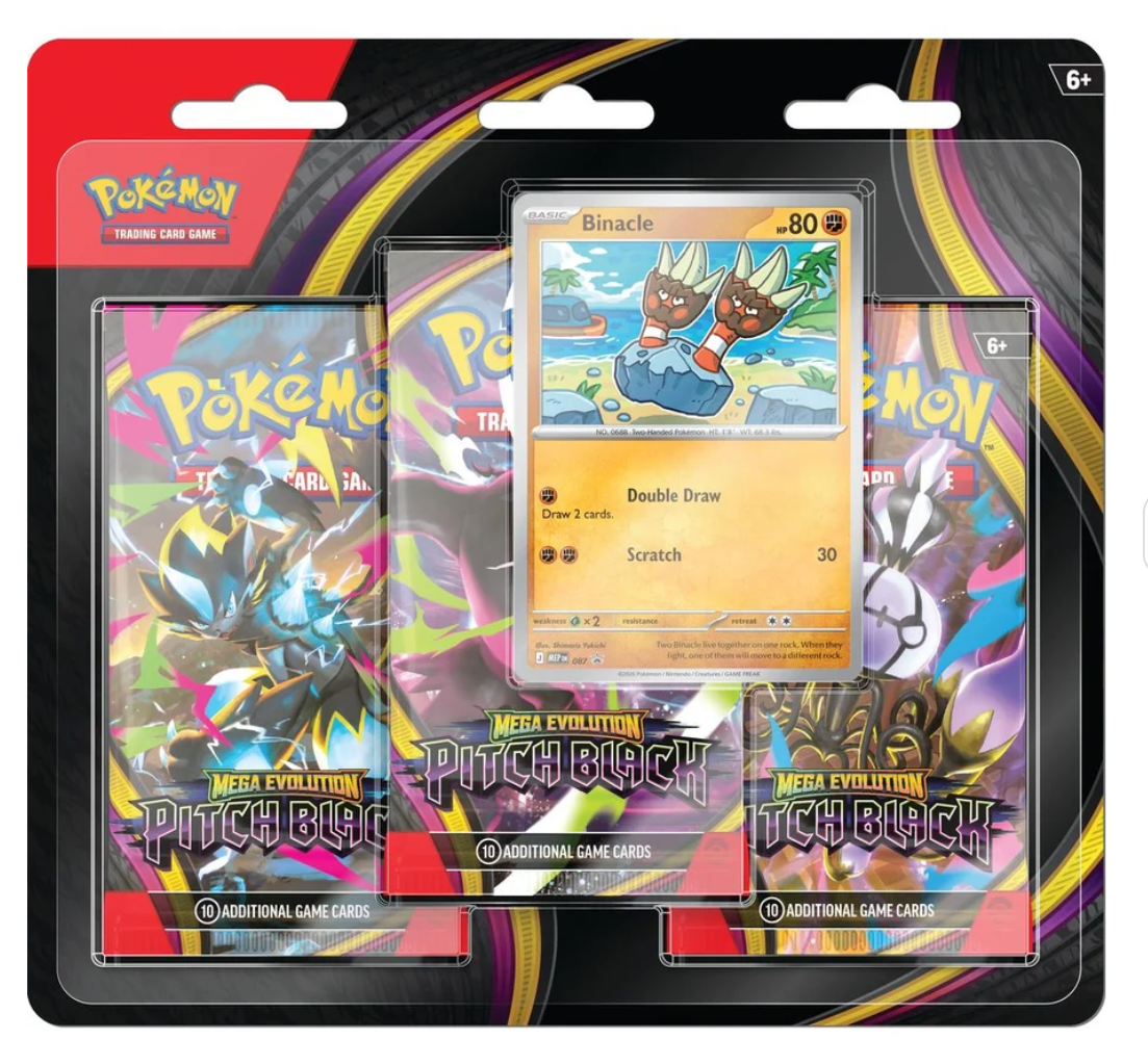 Pokemon TCG: Mega Evolution - Pitch Black Three-Booster Blister