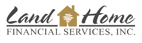 Land Home Financial Services, Inc. logo with a house icon and stylized text.