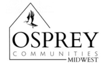 Logo for Osprey Communities Midwest. Features the word 