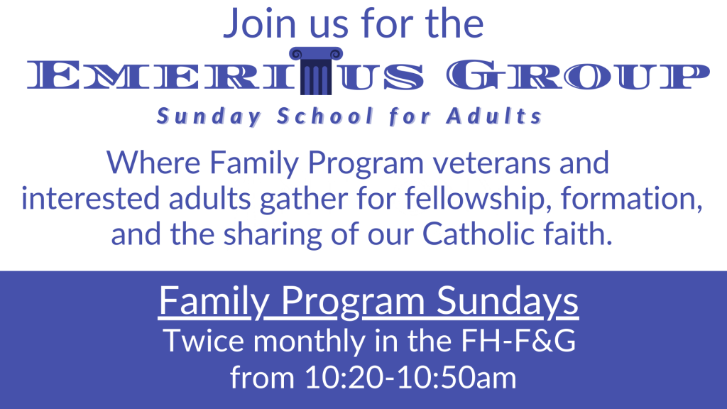 Register here! St. Anthony on the Lake Emeritus Group registration