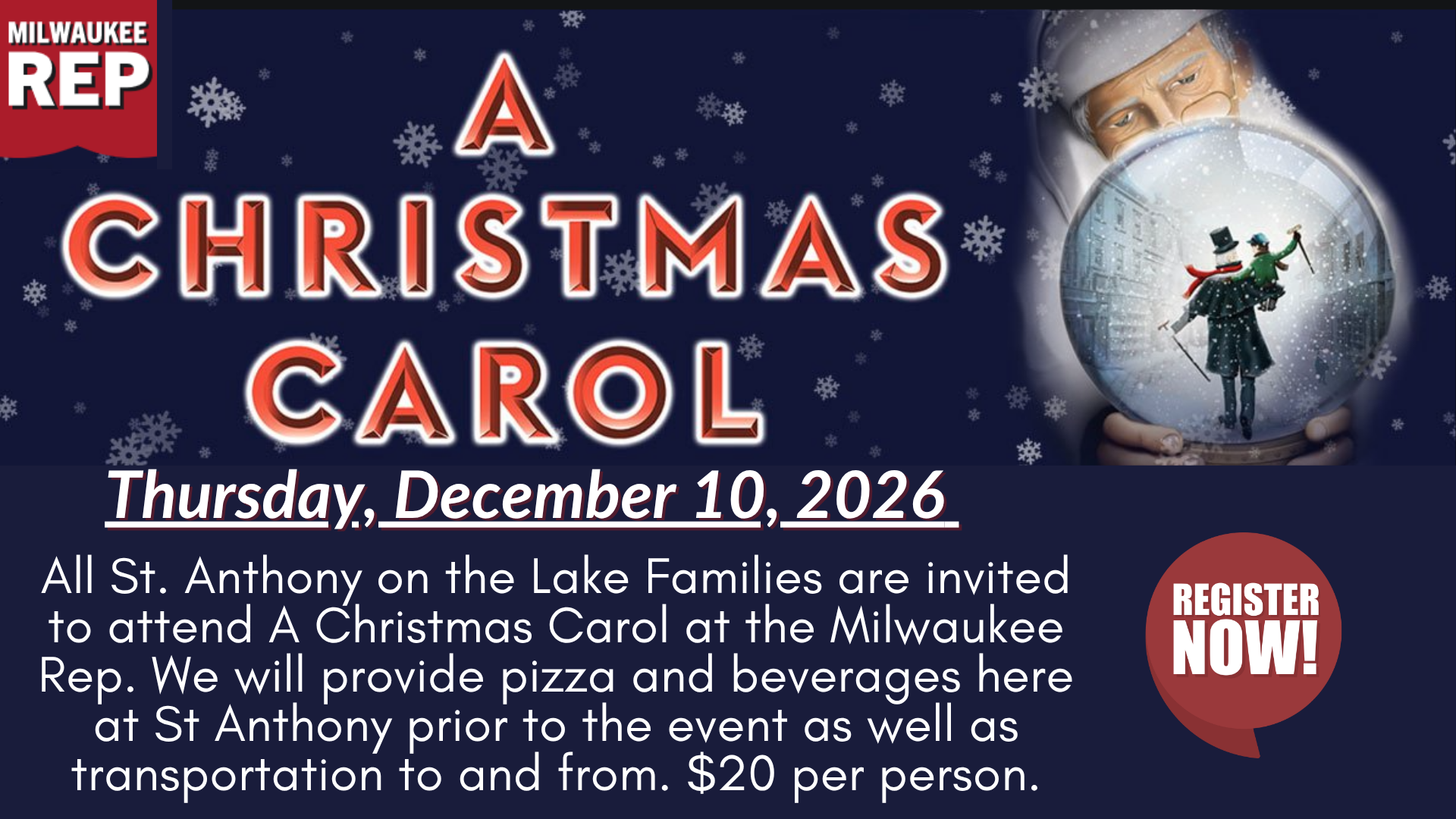 A Christmas Carol with St. Anthony on the Lake
