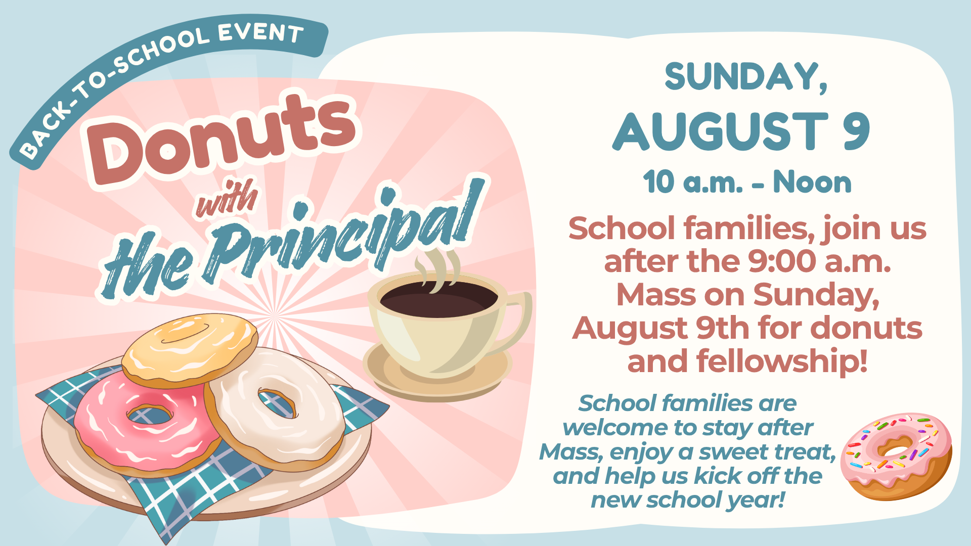 Donuts with the Principal St. Anthony on the Lake