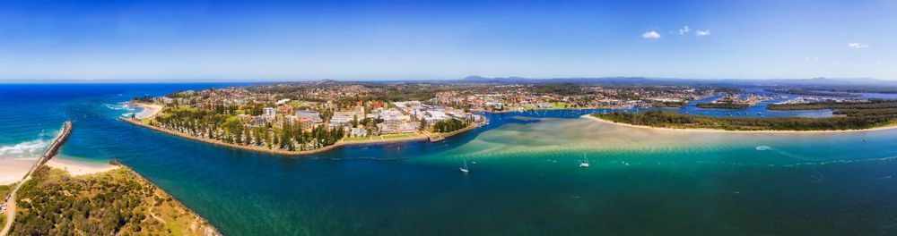 An Aerial View of A Small Island in The Middle of A Body of Water — AAA Equipment Pty Ltd In Port Macquarie, NSW