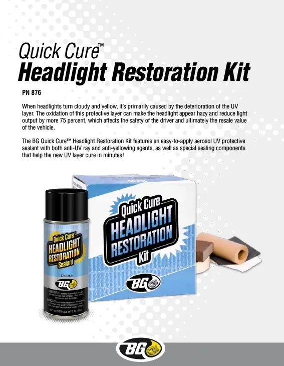 Quick Cure Headlight Restoration Kit from BG | City Side Auto