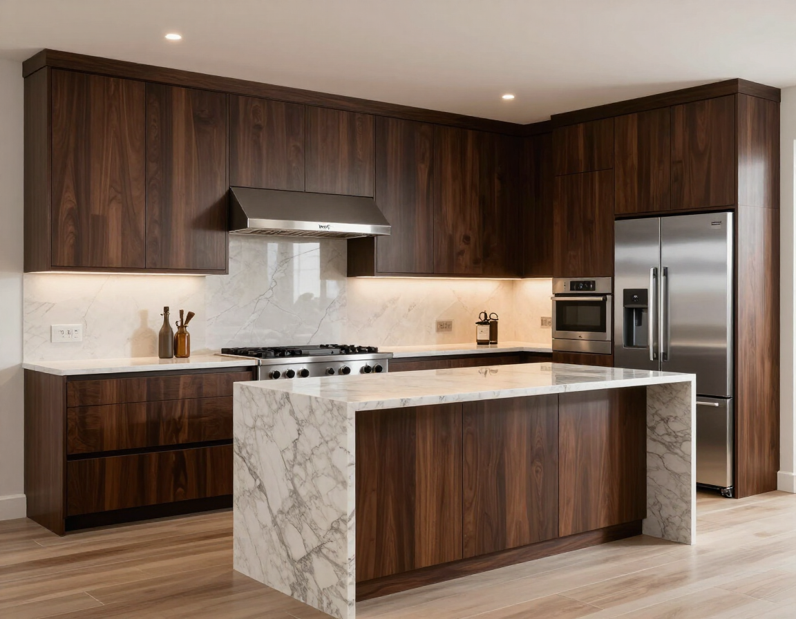 Wolf Cabinets espresso frameless kitchen