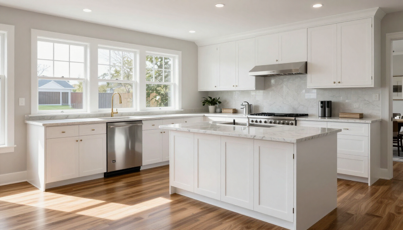 High-quality cabinet craftsmanship details showing wood grain and hinges.