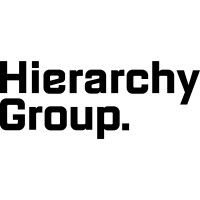 A black and white logo for hierarchy group.