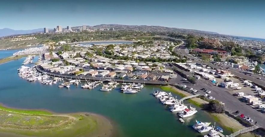 Aerial View of Bayside Village Marina