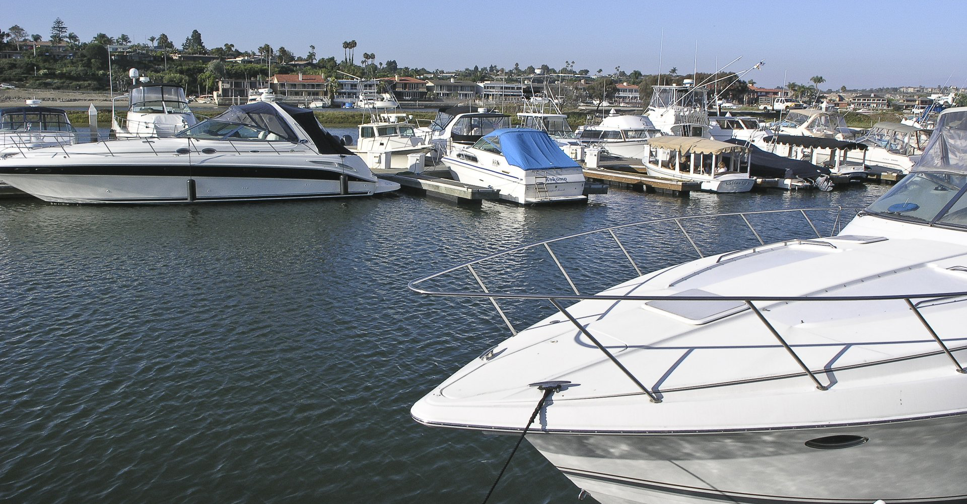 Boats Slipped in Marna with bow of boat in foreground