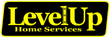 Level Up Home Services logo: Yellow text on a black background.