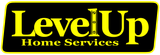 Level Up Home Services logo: Yellow text on a black background.