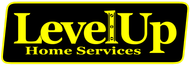 Level Up Home Services logo: Yellow text on a black background.