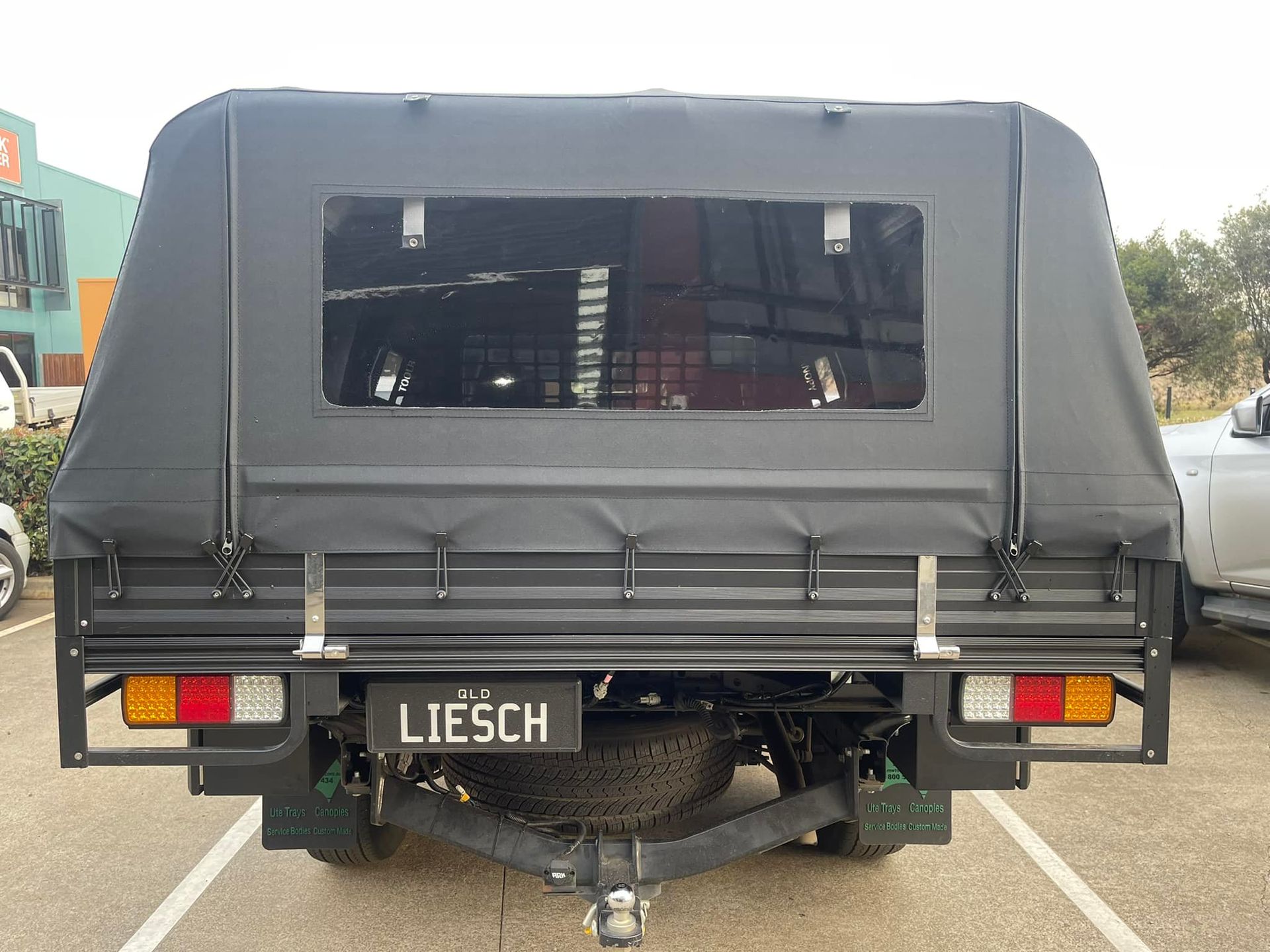 White Truck With a Black Canopy — Glenvale Canvas Pty Ltd in Wilsonton, QLD