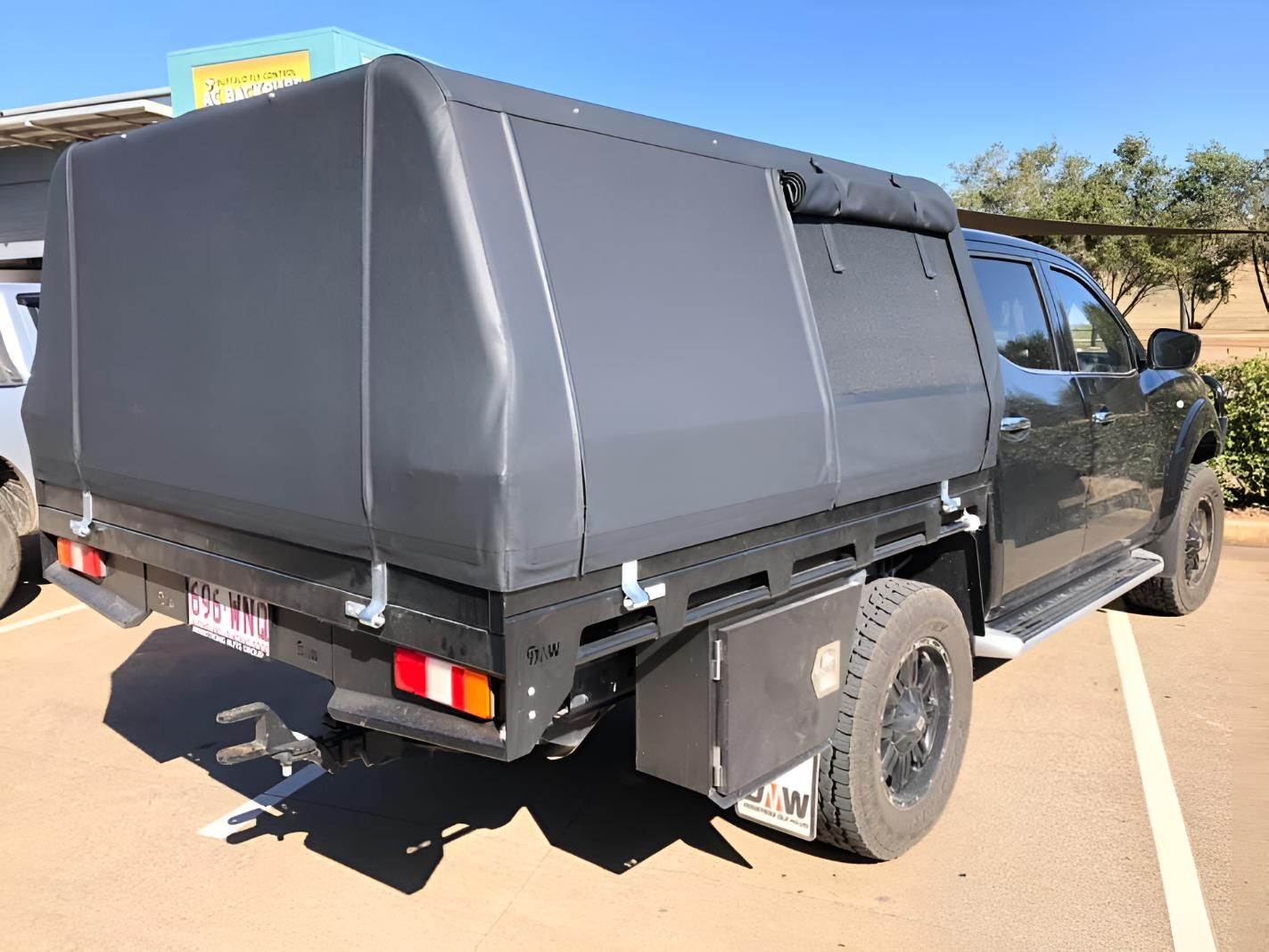 Black Truck With a Canopy — Glenvale Canvas Pty Ltd in Wilsonton, QLD