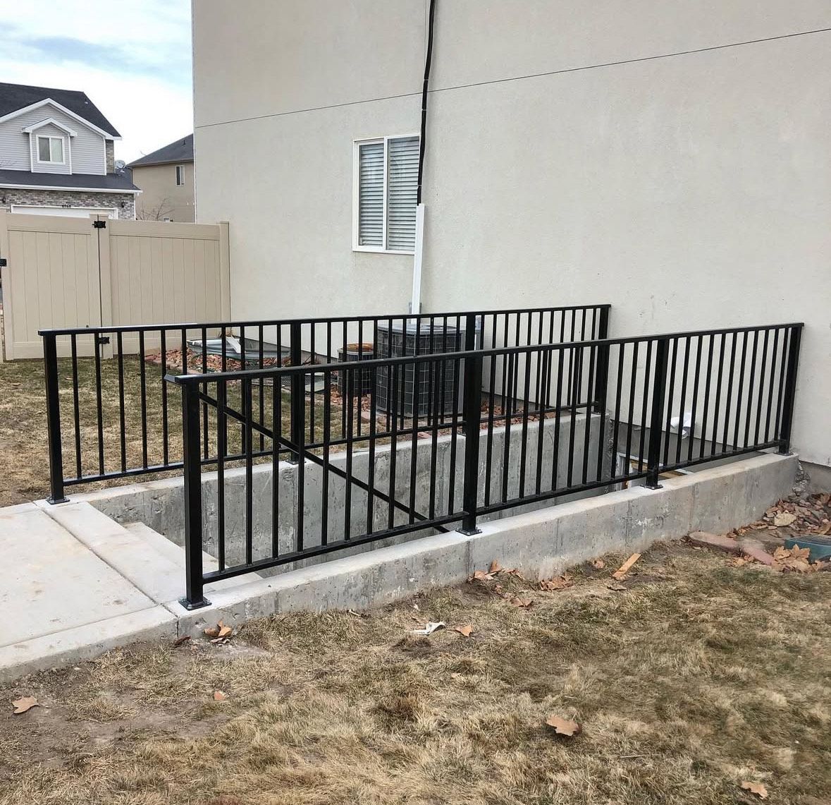 Steal railings