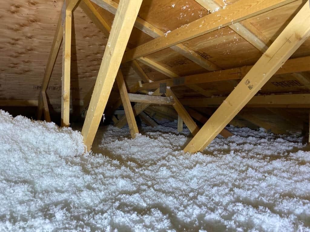 Attic insulated with blown insulation by Foam Insulation Solution in Yakima WA for better energy savings