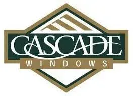 Logo of Cascade Windows, featuring a diamond shape with green and tan accents. The company name is displayed in white.