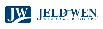 JELD-WEN logo. Navy blue