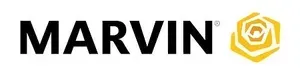 MARVIN logo with black text and a gold rose icon.
