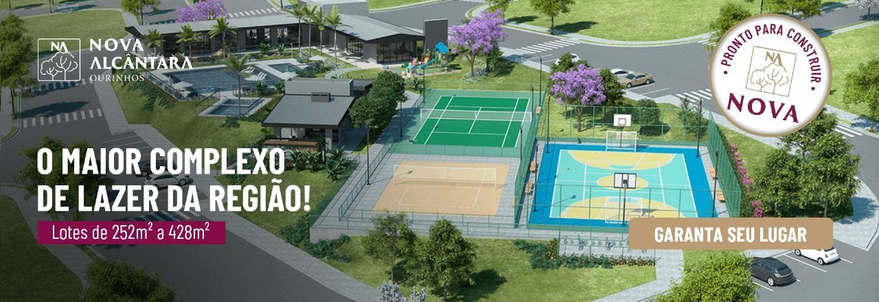 banner2 Uma vista aérea de um parque com quadras de tênis e uma quadra de basquete.