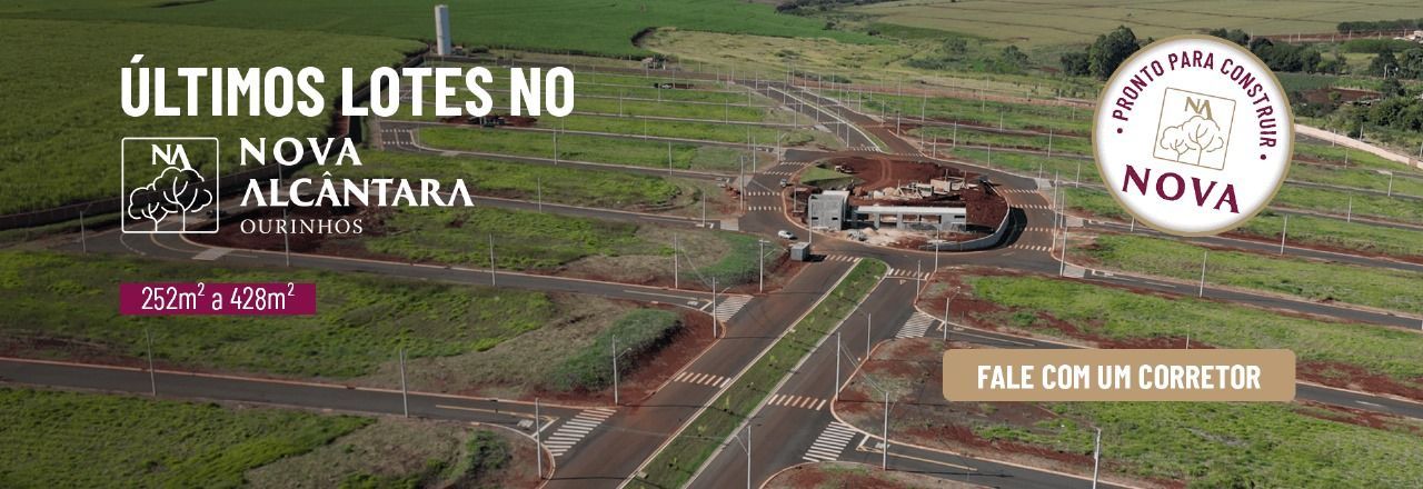 banner-blog Vista aérea de um lote com os dizeres ultimas lotes no nova alcantara