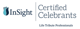 InSight Certified Celebrants Life Tribute Professionals logo featuring a stylized blue tulip.