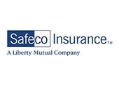 Safeco Insurance logo with blue and gray text, “A Liberty Mutual Company” underneath