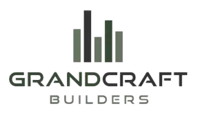A logo for Grandcraft Builders with a graph on it