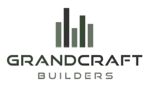 A logo for Grandcraft Builders with a graph on it