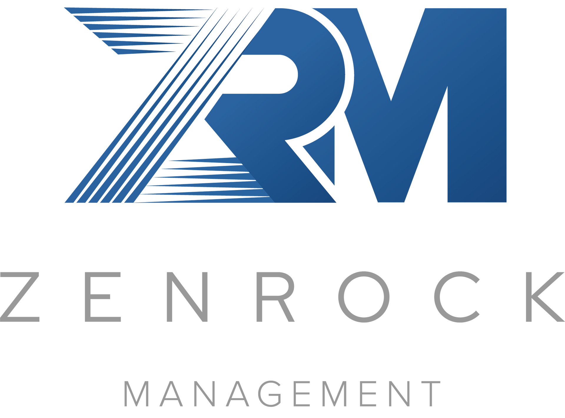 ZRM Zenrock Management logo in blue and gray on a white background